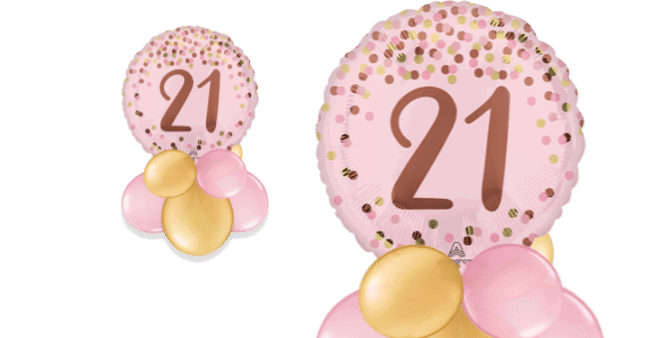 Pink Sparkle 21 Balloon