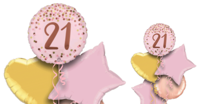 Pink Sparkle 21 Balloon