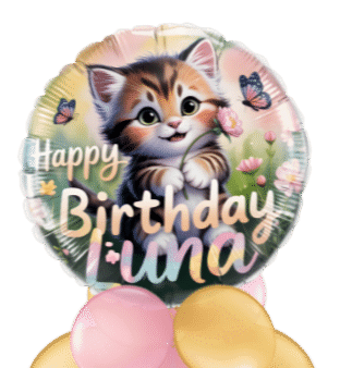 Birthday Kitty Balloon