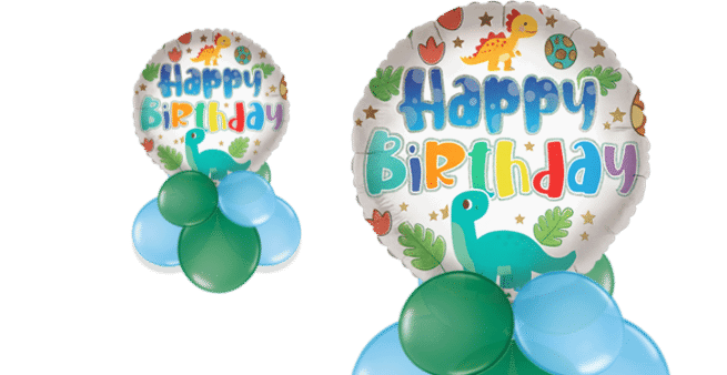Friendly Dino Birthday Balloon