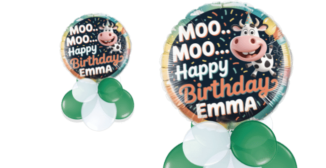 Cow Birthday Balloon