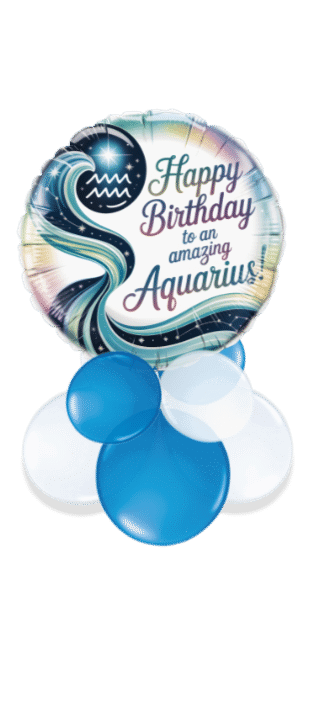Aquarius Birthday Balloon