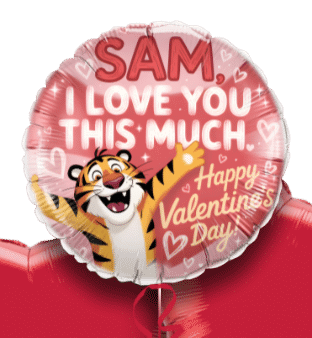 Cute Tiger Valentine Balloon