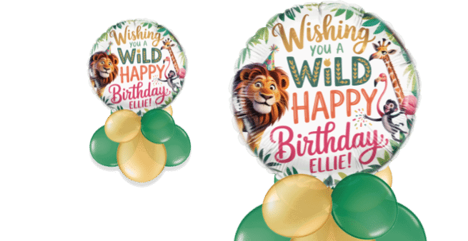 Wild Jungle Birthday Balloon