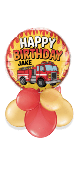 Fire Truck Birthday Balloon