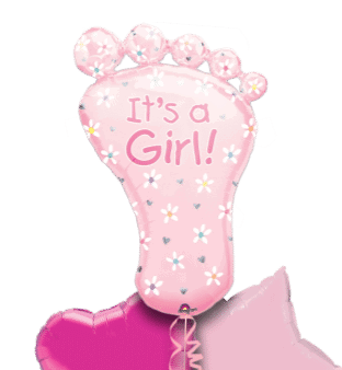 Its a Girl Baby Foot Balloon