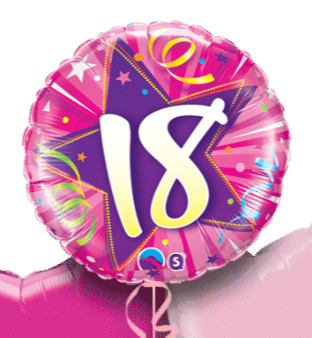 18th pink Star Balloon