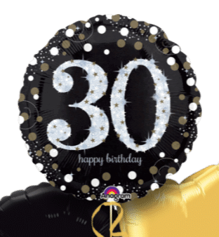 Glimmer Confetti 30th Birthday  Balloon