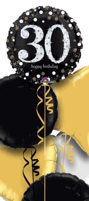 Glimmer Confetti 30th Birthday  Balloon