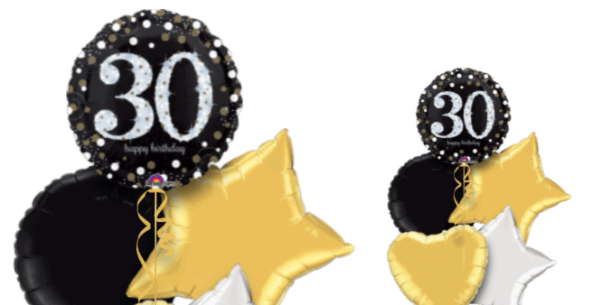Glimmer Confetti 30th Birthday  Balloon