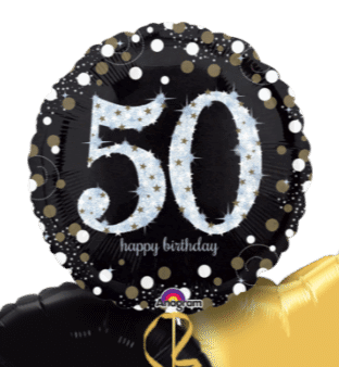 Glimmer Confetti 50th Birthday Balloon