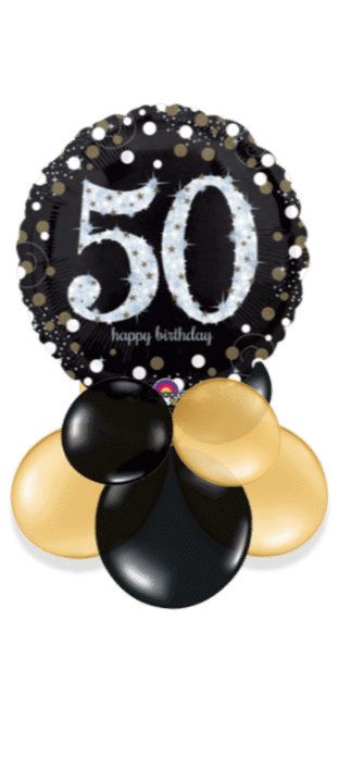 Glimmer Confetti 50th Birthday Balloon