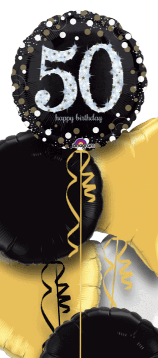 Glimmer Confetti 50th Birthday Balloon