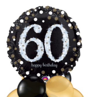 Glimmer Confetti 60th Birthday Balloon