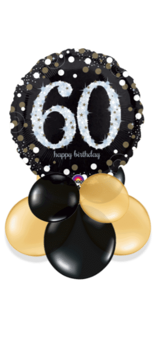 Glimmer Confetti 60th Birthday Balloon