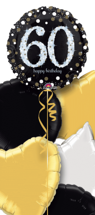 Glimmer Confetti 60th Birthday Balloon