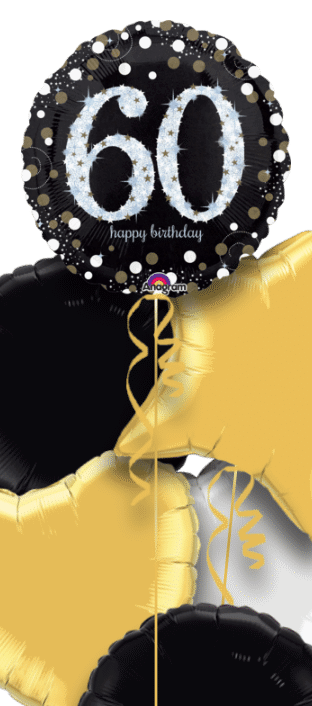 Glimmer Confetti 60th Birthday Balloon
