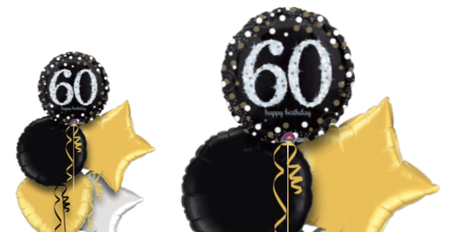 Glimmer Confetti 60th Birthday Balloon