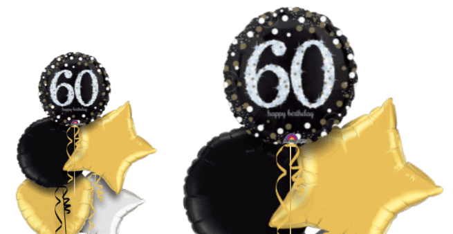 Glimmer Confetti 60th Birthday Balloon