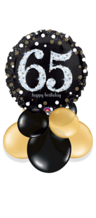 Glimmer Confetti 65th Birthday Balloon