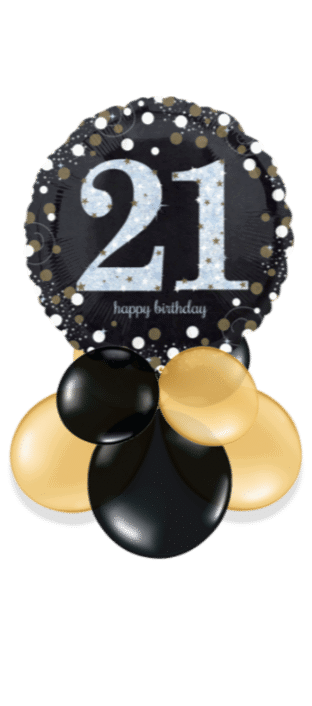 Glimmer Confetti 21st Birthday Balloon