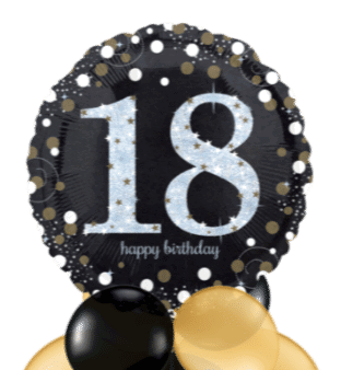 Glimmer Confetti 18th Birthday Balloon