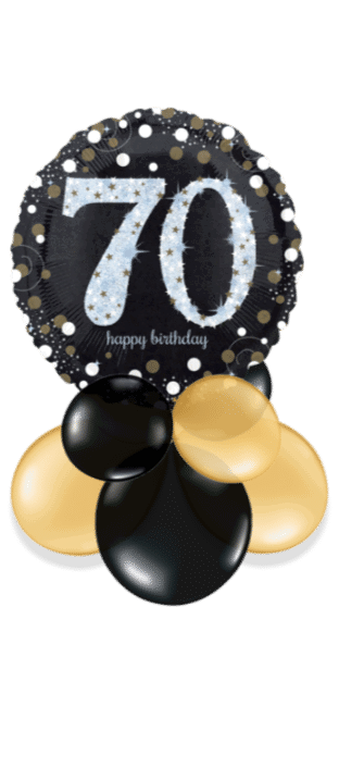 Glimmer Confetti 70th Birthday Balloon