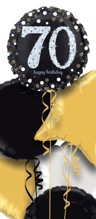 Glimmer Confetti 70th Birthday Balloon