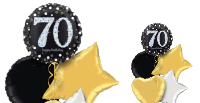 Glimmer Confetti 70th Birthday Balloon