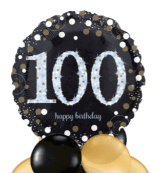 Glimmer Confetti 100th Birthday Balloon