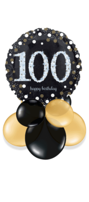 Glimmer Confetti 100th Birthday Balloon