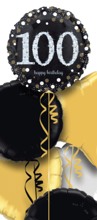 Glimmer Confetti 100th Birthday Balloon