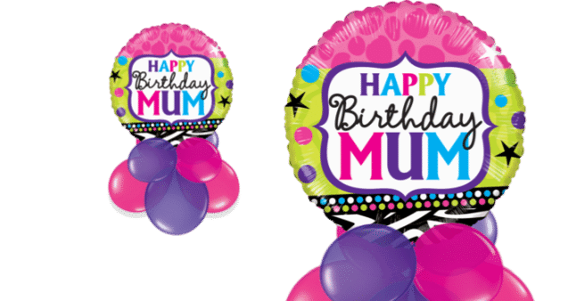 Birthday Mum Bright Balloon