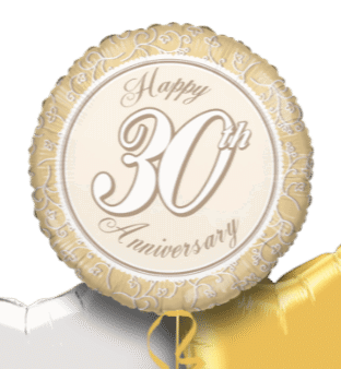 Happy 30th Anniversary Golds Balloon
