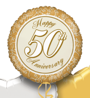50th Anniversary Golds Balloon