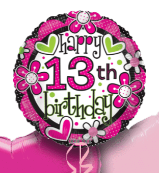 Happy 13th Birthday Girl Balloon