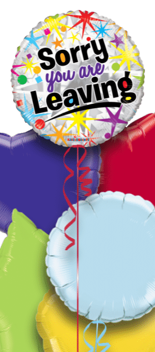 Sorry You Are Leaving Star Burst Balloon
