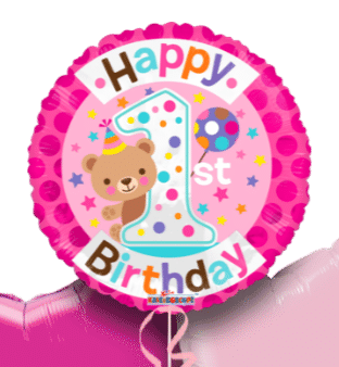 Cute 1st Birthday Girl Balloon