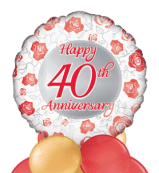 Happy 40th Anniversary Balloon