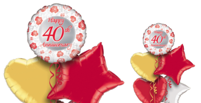 Happy 40th Anniversary Balloon
