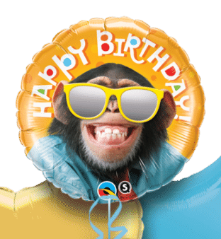 Chimp Smiling Birthday Balloon