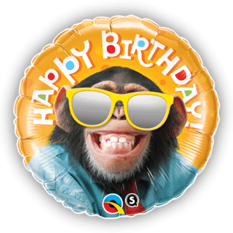 Chimp Smiling Birthday