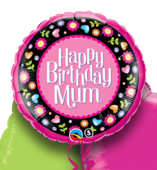 Happy Birthday Mum Floral Balloon