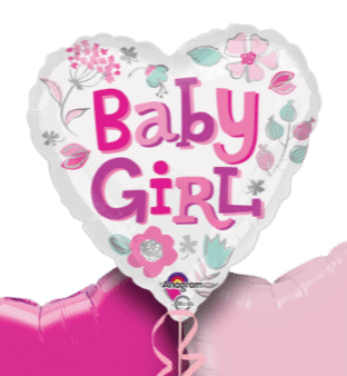 Baby Girl Heart Balloon