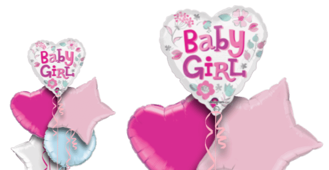 Baby Girl Heart Balloon
