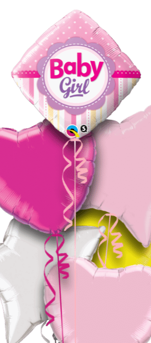 Baby Girl Dots and Stripes Balloon
