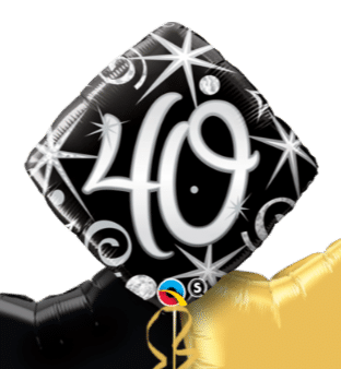 40th Birthday Diamond Stars Balloon