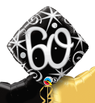 60th Birthday Diamond Stars Balloon