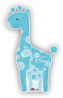Dad and Baby Blue Giraffe
