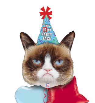 Grumpy Cat Party Face Balloon